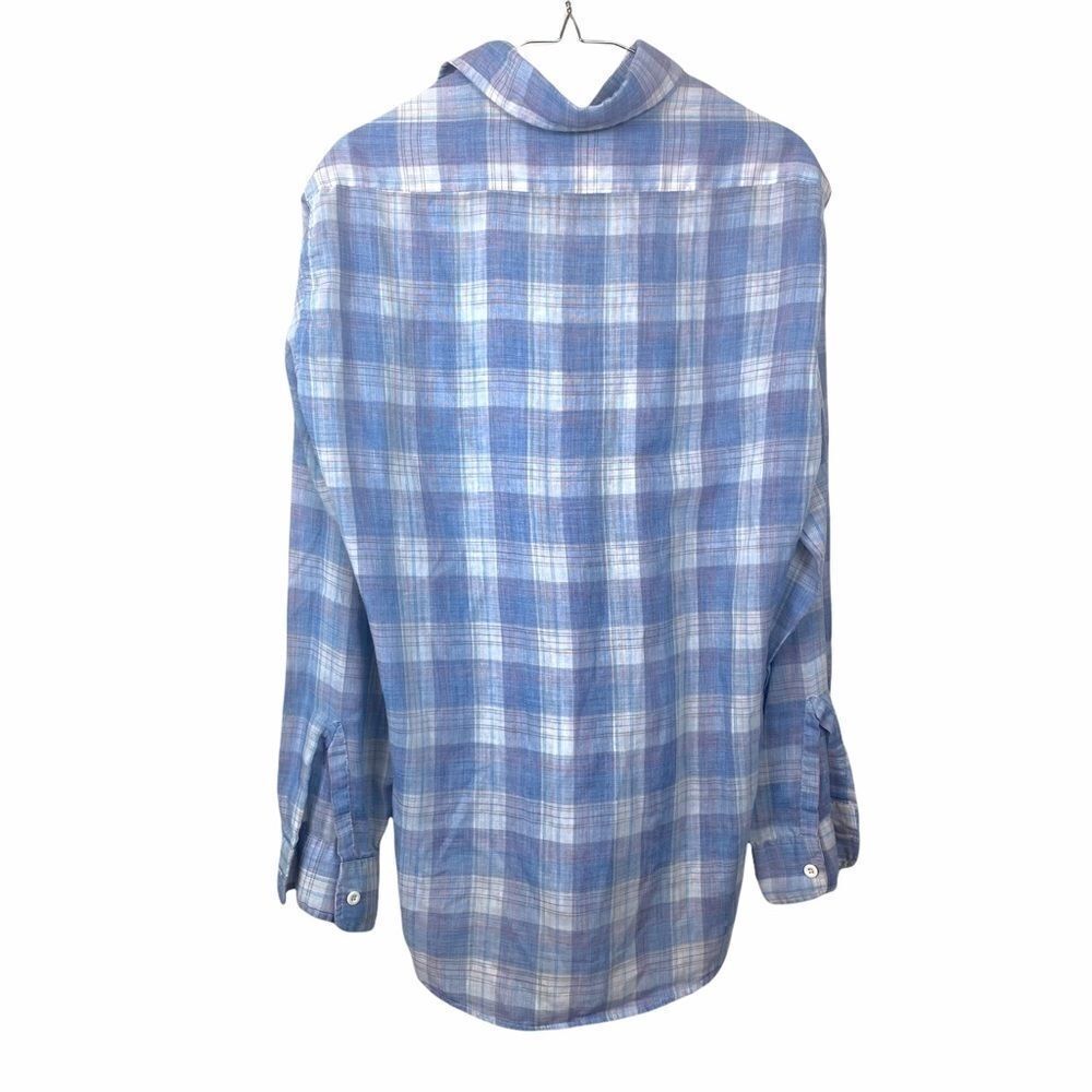Levi’s Plaid Blue Button Down - Picture 2 of 5